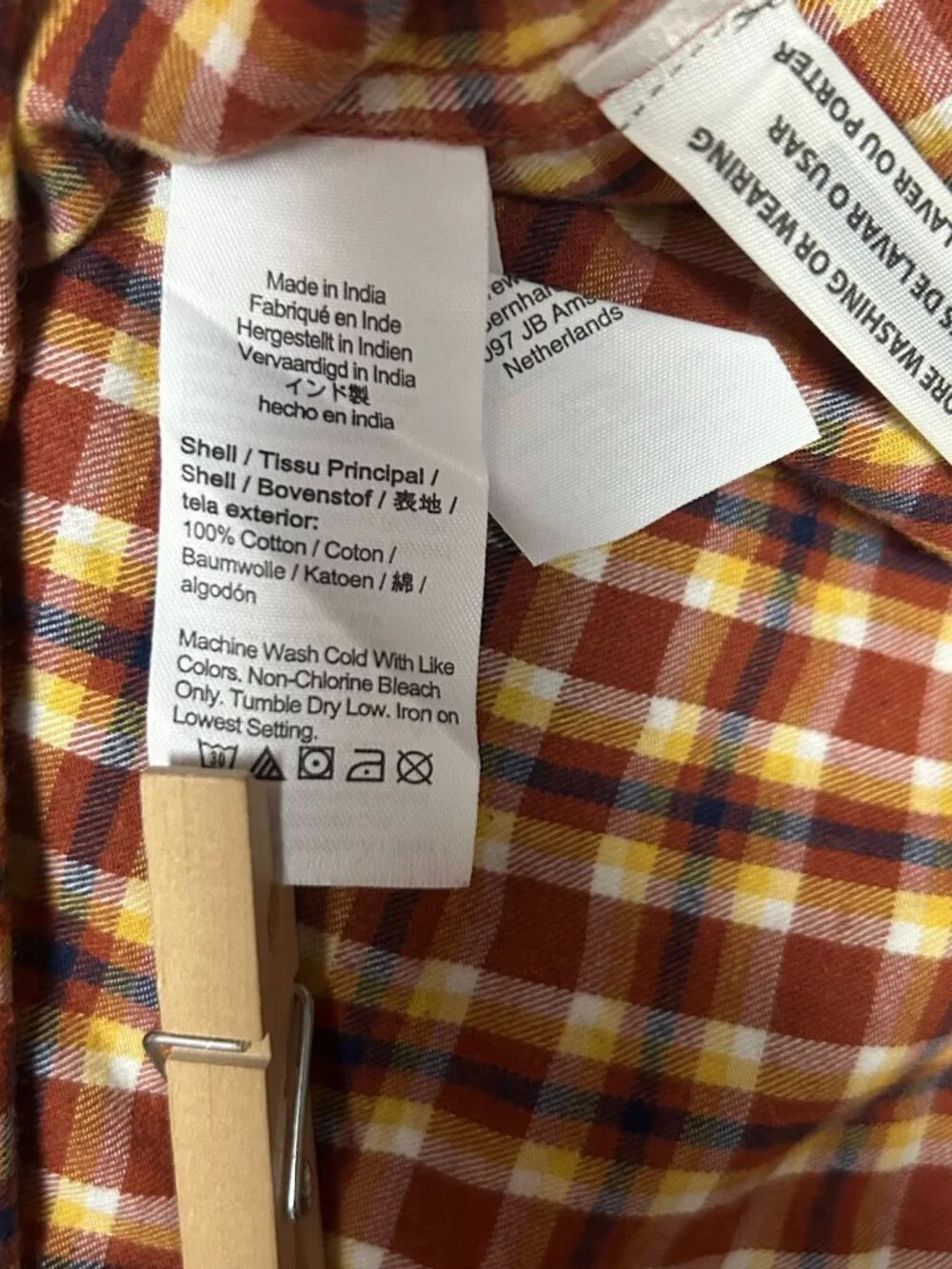 J.Crew Brushed Twill Classic Fit Plaid Shirt Xl Brown Yellow Cotton